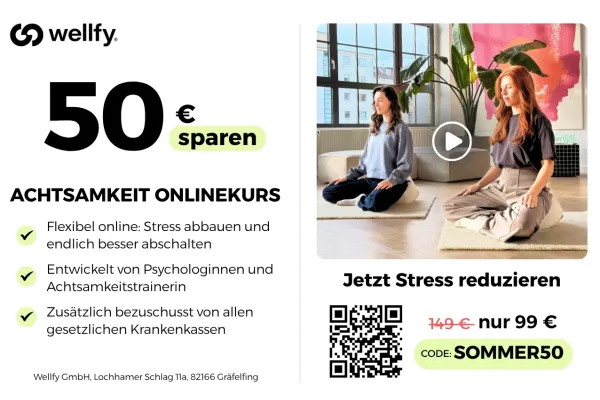 50€ sparen | ACHTSAMKEIT ONLINEKURS