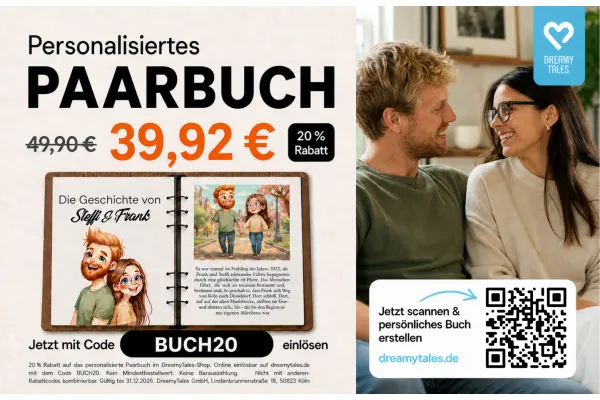 20% RABATT | Personalisiertes PAARBUCH