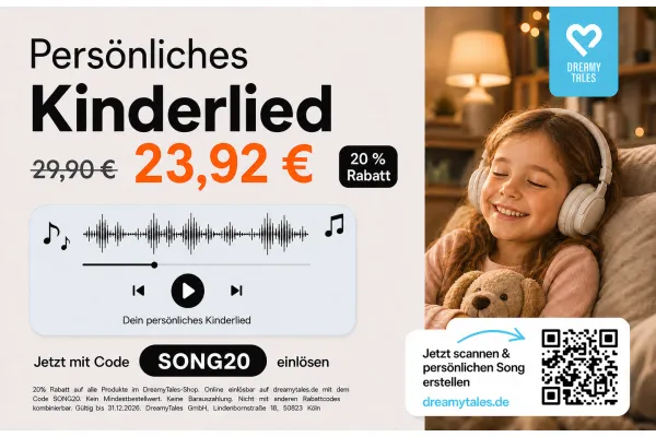 Persönliches Kinderlied | Jetzt mit Code SONG20 einlösen